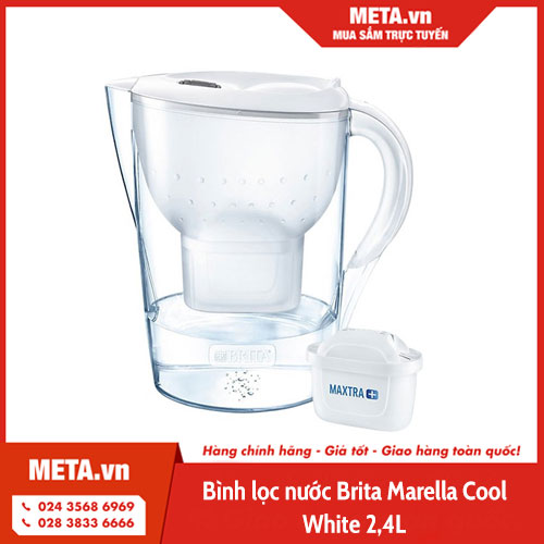 Bình lọc nước Brita Marella Cool White 2,4L