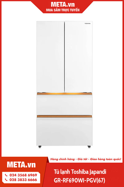 Tủ lạnh Toshiba Japandi Inverter 533 lít Multi Door GR-RF690WI-PGV(67)