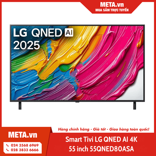 Smart tivi LG QNED AI 4K 55 inch 55QNED80ASA