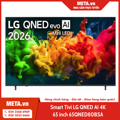 Smart tivi LG QNED AI 4K 65 inch 65QNED80BSA