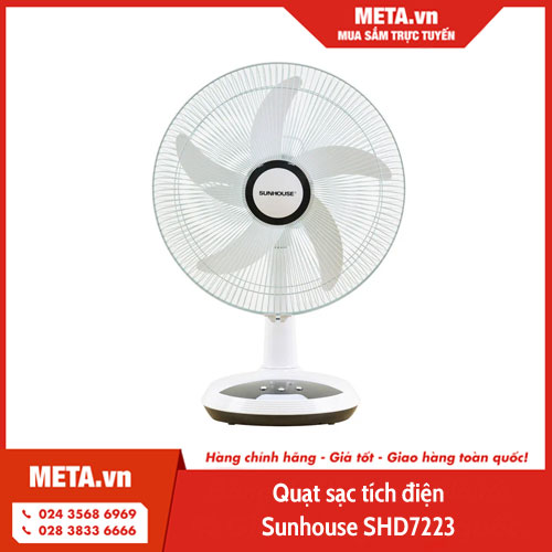 Quạt sạc tích điện Sunhouse SHD7223