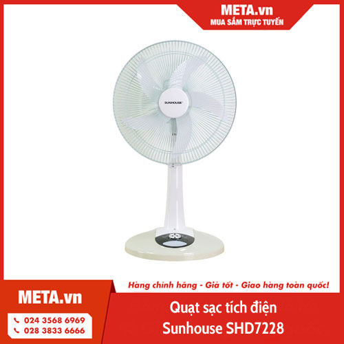Quạt sạc tích điện Sunhouse SHD7228