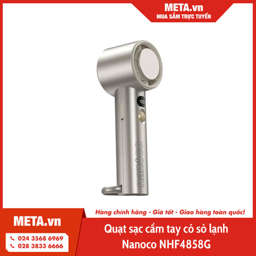 Quạt sạc cầm tay có sò lạnh Nanoco NHF4858G