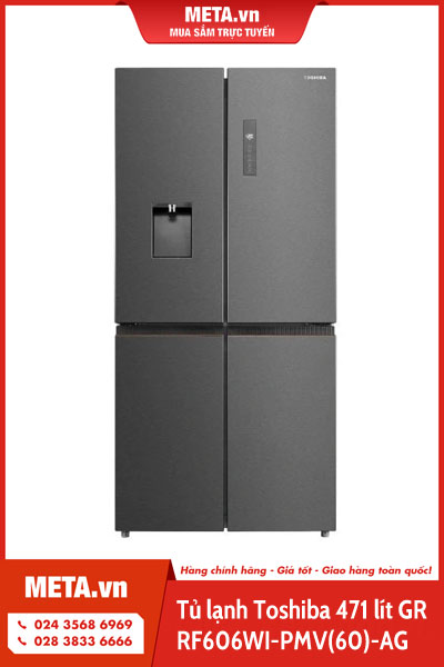 Tủ lạnh Toshiba Inverter 471 lít Multi Door GR-RF606WI-PMV(60)-AG 