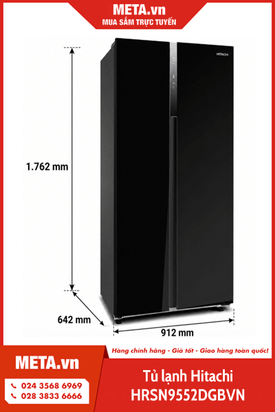Tủ lạnh Hitachi Inverter 525 lít HRSN9552DGBVN