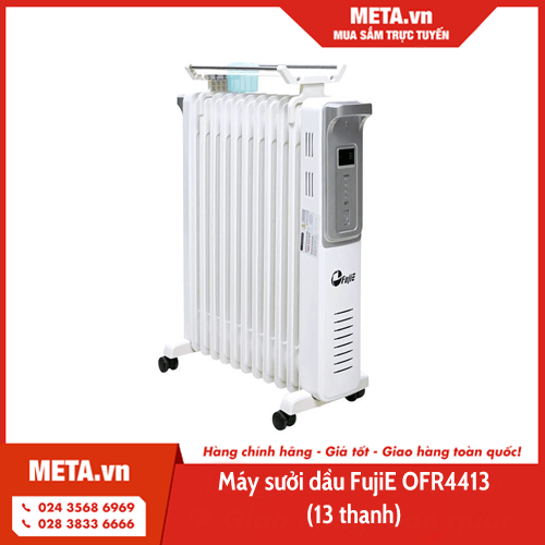 Máy sưởi dầu FujiE OFR4413 có 13 thanh nhiệt