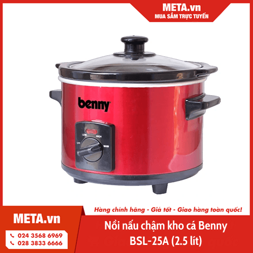 Nồi nấu chậm kho cá Benny BSL-25A (2,5 lít)