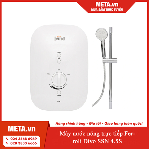 Máy nước nóng trực tiếp Ferroli Divo SSN 4.5S Máy nước nóng trực tiếp Ferroli Divo SSN 4.5S