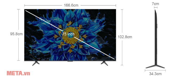 Google Tivi TCL QD-Mini LED 4K 75 inch 75P8LS