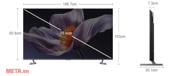 Google Tivi Xiaomi S Pro Mini LED 4K 75 inch L75MB-SSEA