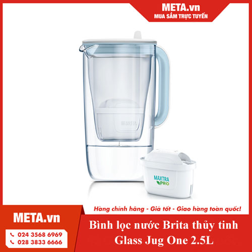 Bình lọc nước Brita thủy tinh Glass Jug One 2,5L