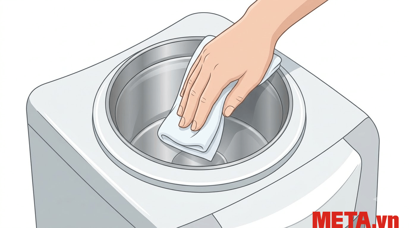 Vệ sinh, súc rửa bồn chứa cây nước nóng lạnh theo hướng dẫn nhà sản xuất