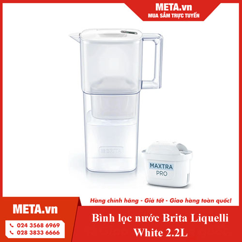 Bình lọc nước Brita Liquelli White 2,2L